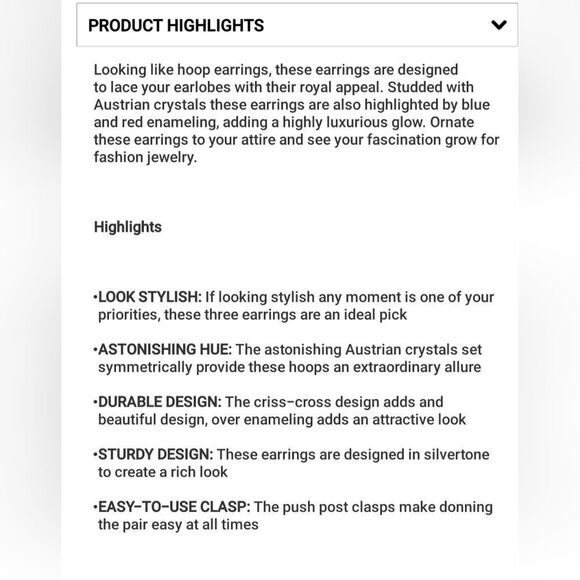 Set of 3 Austrian Crystal Criss Cross Earrings - Picture 11 of 16